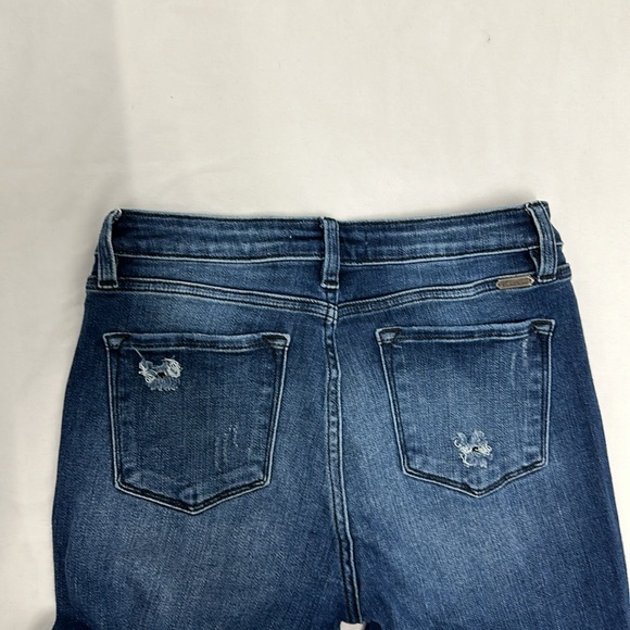 Kan Can Signature Women's High Rise Button Fly Distressed Skinny Jeans - Picture 5 of 6